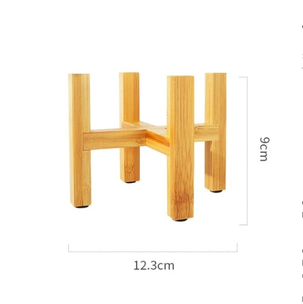 Natural Solid Wood Plant Stand – Japanese