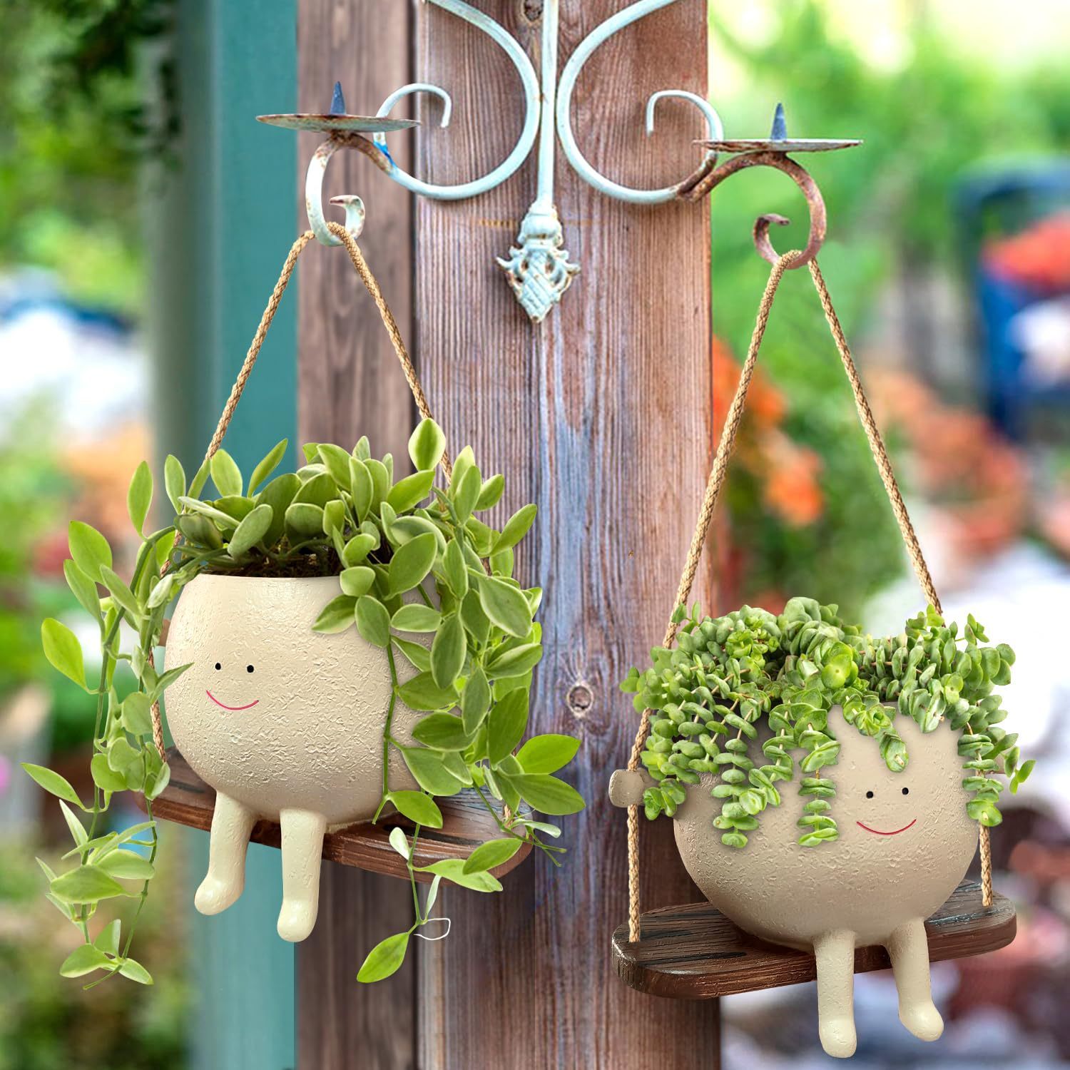 Swinging Face Planter