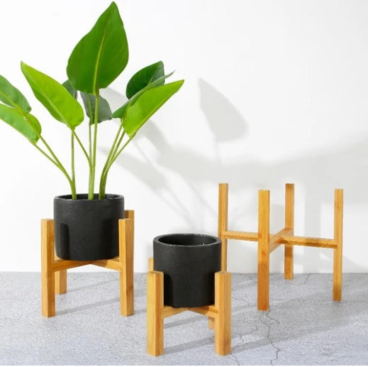 Natural Solid Wood Plant Stand – Japanese