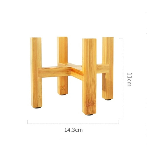 Natural Solid Wood Plant Stand – Japanese